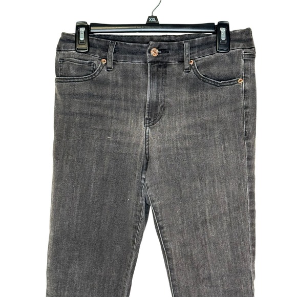 Express Women's Jeans Skinny Mid-Rise Ultra Hyper Stretch Denim Gray Size Medium - Picture 4 of 11